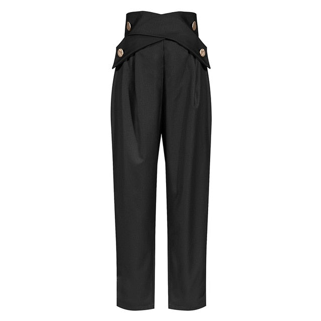 Vila Slim Pants (black and khaki)
